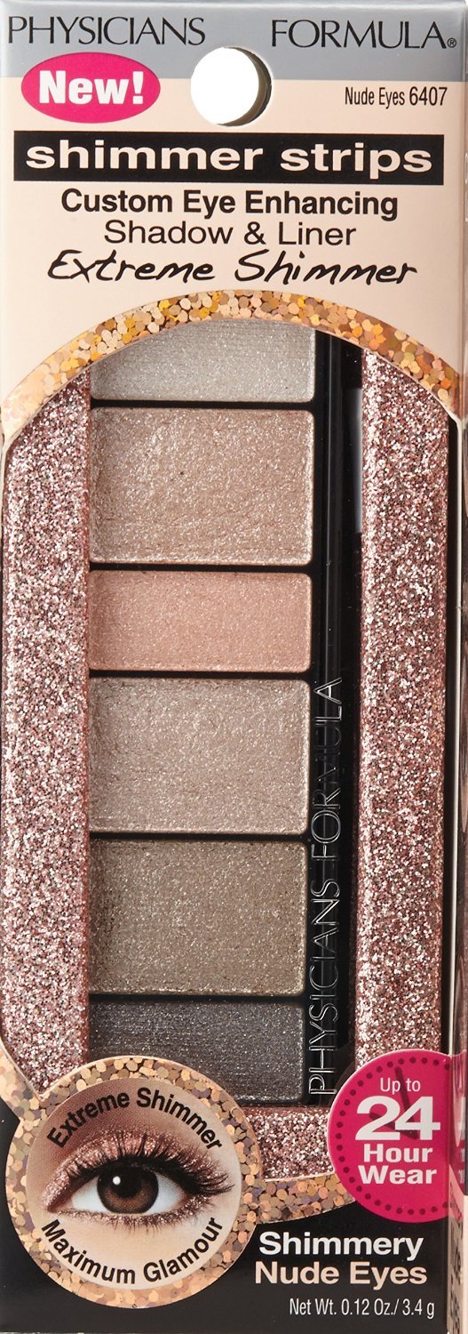 Physicians Formula Shimmer Strips Nude Eyes Extreme Shimmer Shadow and Liner -- 2 per case.